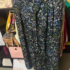 DR2 Black Floral flowy pants